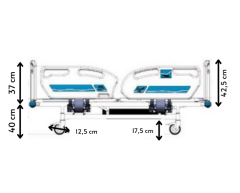 Full ABS 2 Motorlu Hasta Karyolası Derin Korkuluklu 4062