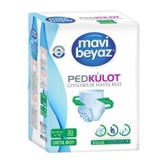Mavi Beyaz Külot Bez Orta